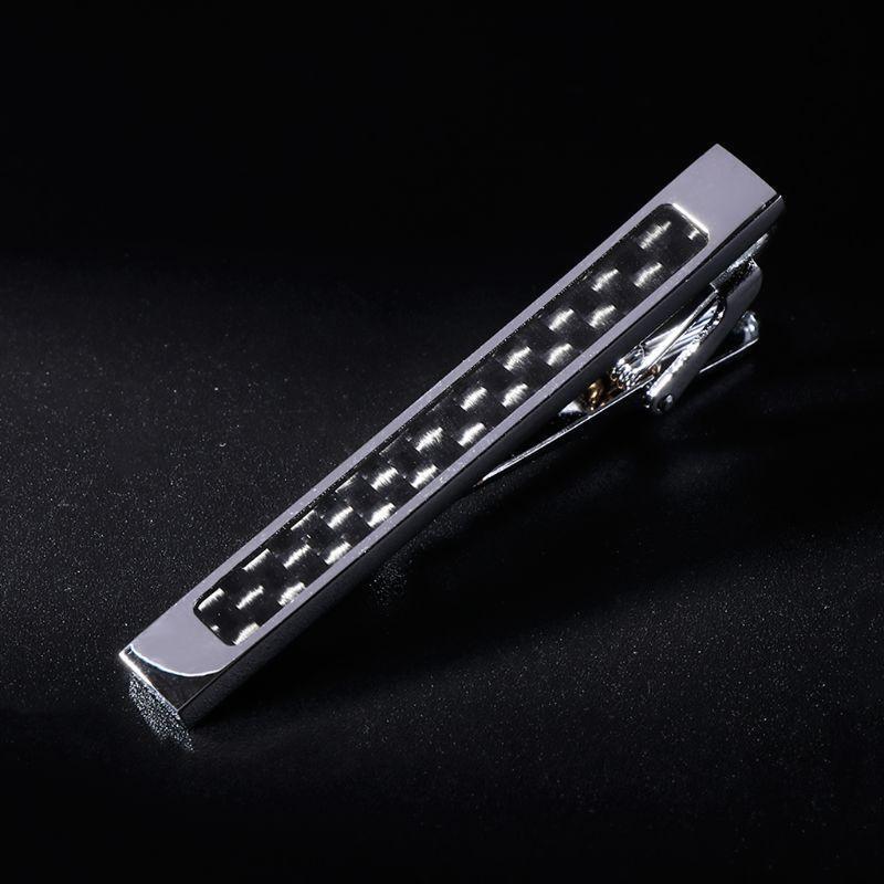 2 Pcs/Set Tie Clip Men Ties Carbon Fiber Exquisite Classic Fashion Jewelry Pins