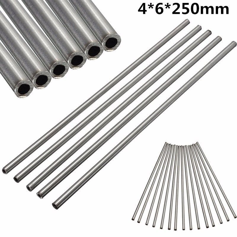 2Pcs Stainles Seamless Steel Capillary Tube OD6mm x 4mm  ID, Length 250mm