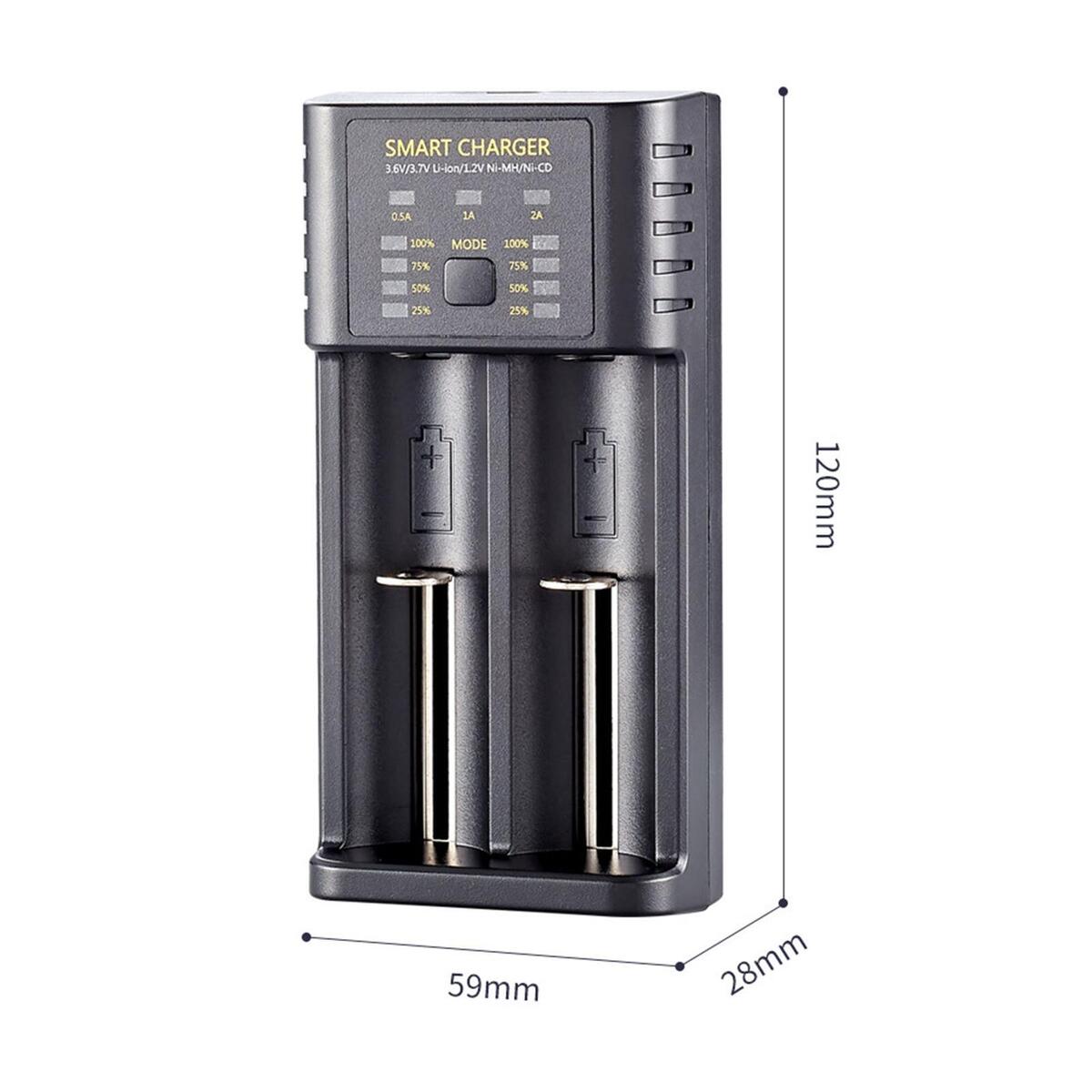 Dual Slot Intelligent Battery Charger Universal for Li-Ion/Imr AA/AAA 10400