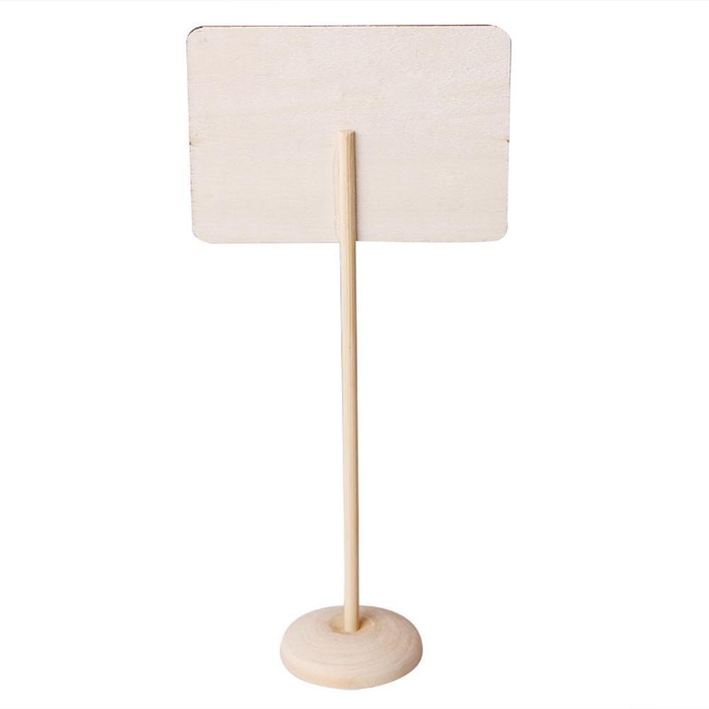 5pcs Mini Wooden Chalk Blackboard Signs Chalkboard Message Board (Square)