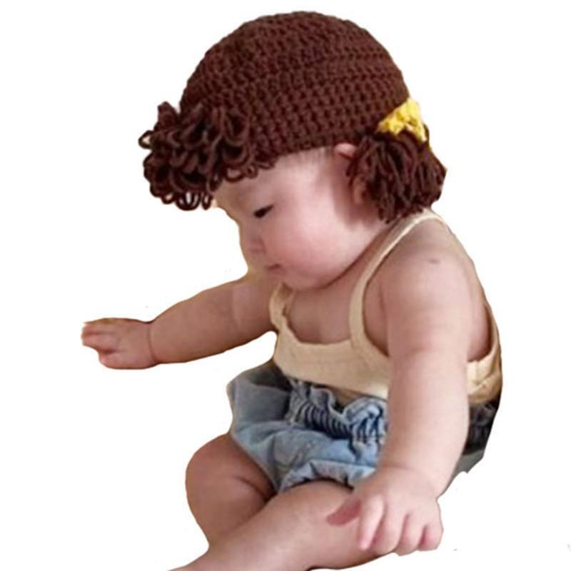 Newborn Photography Props Knitted Crochet Hat Baby Infants Braided Beanie Cap
