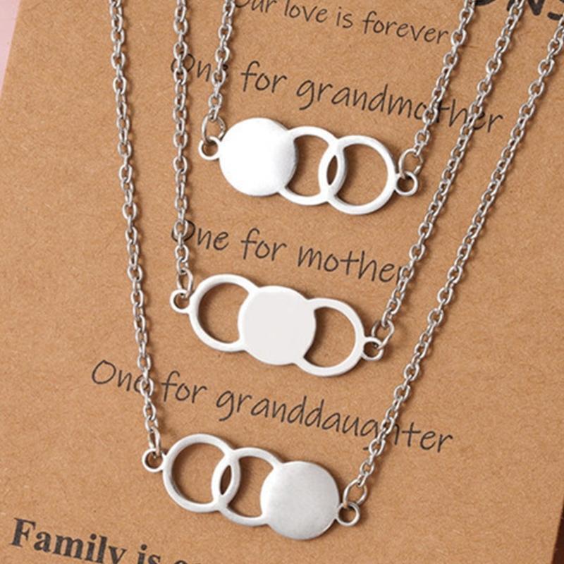 Soul Sister Expandable Necklace Heart Link for Women Friends Lover Family Gift