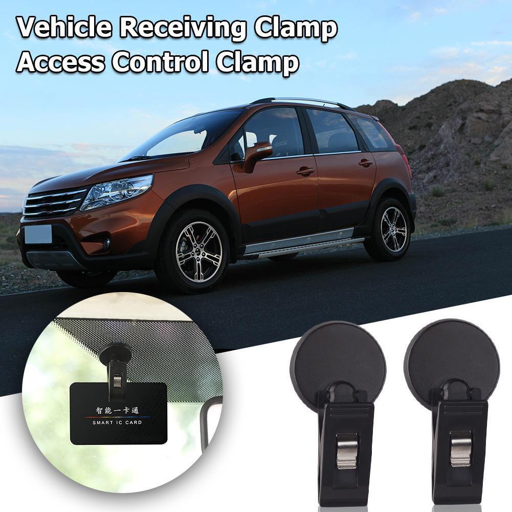 2x Car Suction Cap Clips Removable Holder for Sunshade Curtain Card Ticket