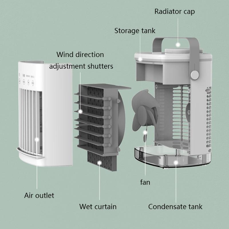 Personal Air Cooler 4 in 1 Timing Personal Air Cooler Mini Air Conditioner Fan