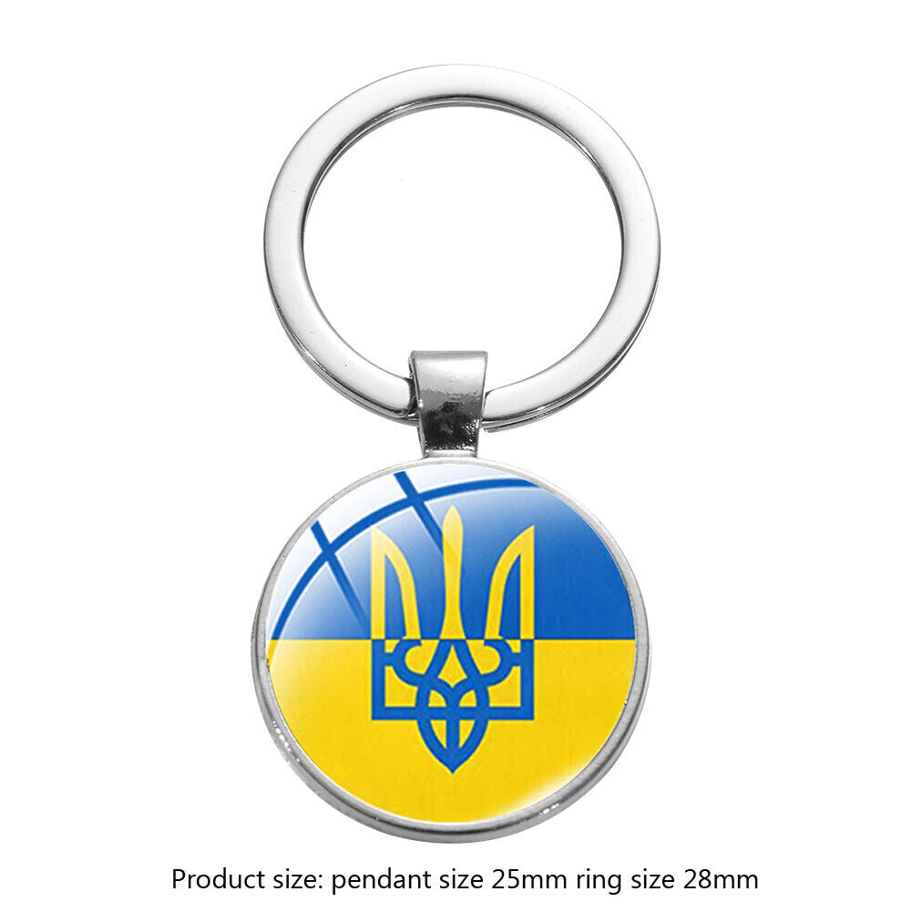 Ukraine Keychain Trinkets Ukrainian Charm Key Rings Bag Car Pendant (8)