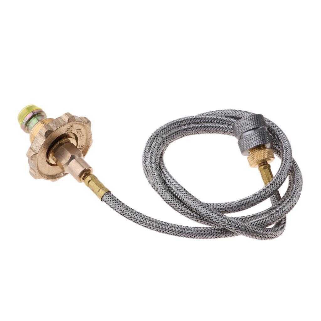 Camping Propane Hose Adapter Flat Tank Gas Stove Converter Replacement Parts