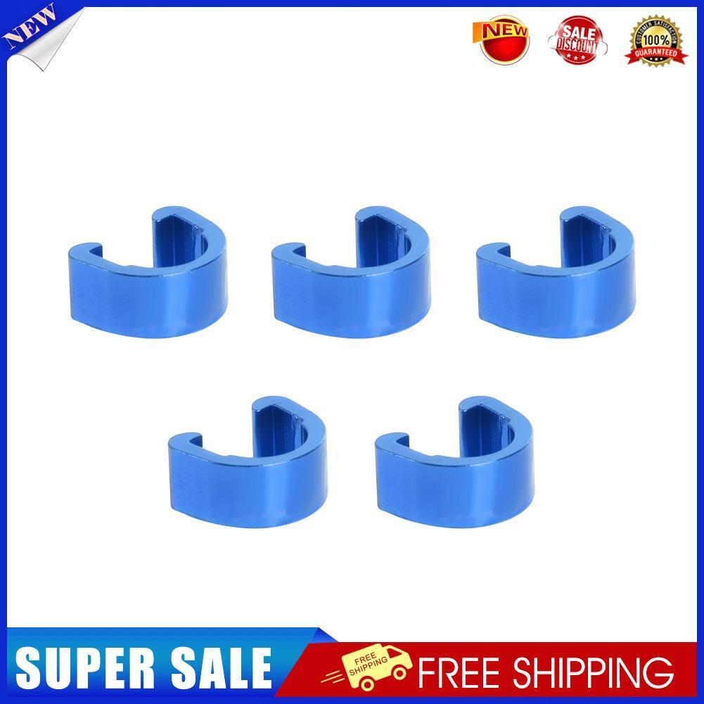 5pcs Bike Bicycle Cycle C-Clips Buckles Hose Brake Line Gear Cable (Blue)