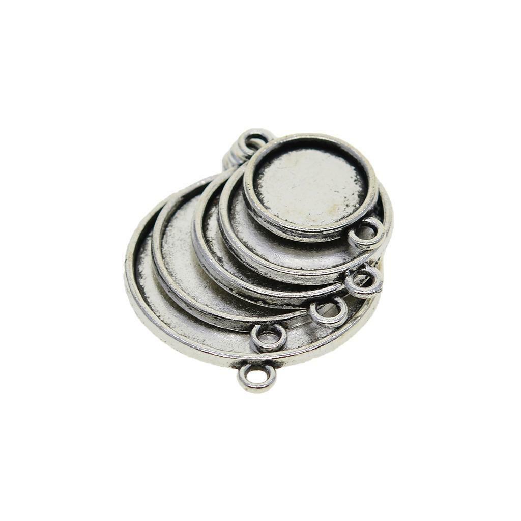 100 Pcs Round Blank Plain Bezel 16mm 18mm Cabochon Trays Pendant Crafting