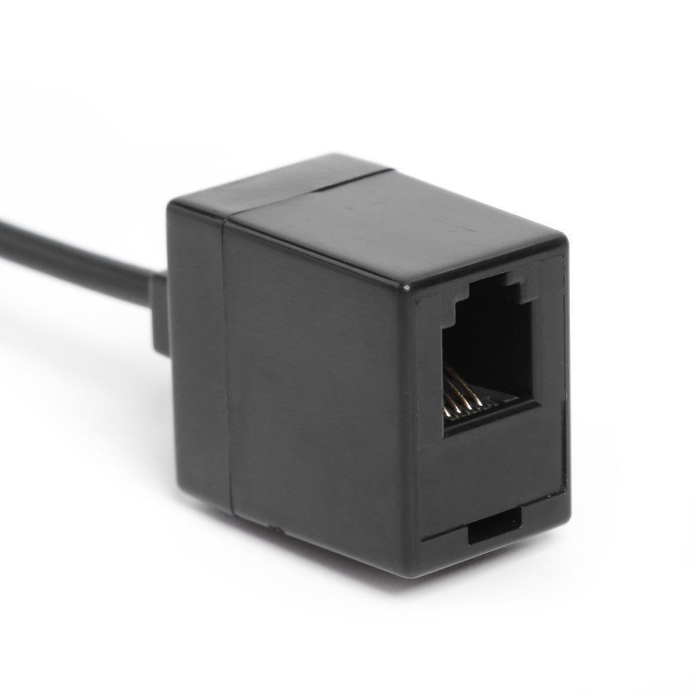Headset Adapter 2.5mm TRS Stereo Plug Male to RJ9 6P4C Socket Female Cable