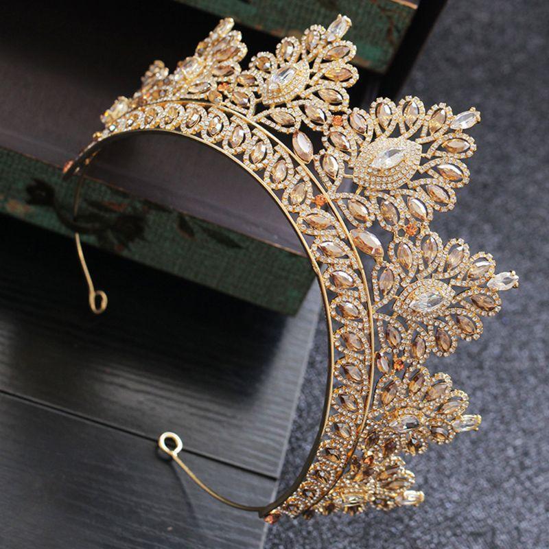 Baroque Bride Big Crown Tiara Jewelry Hair Band New Wedding Dress Accessories