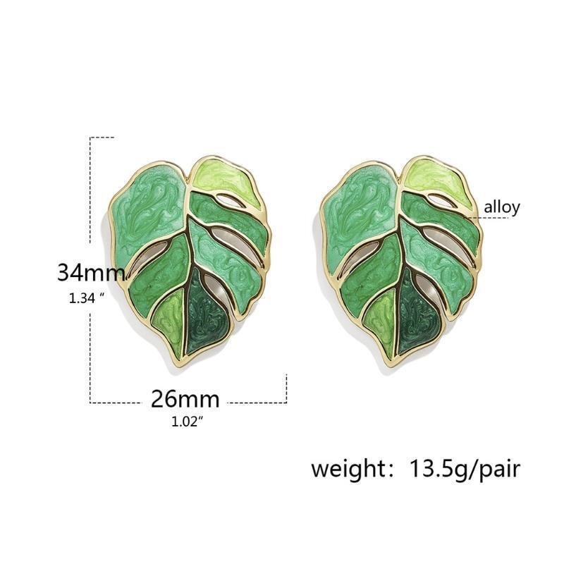 Leaves Shape Earrings Hypoallergenic Earrings Jewelry Christmas Gift for Women