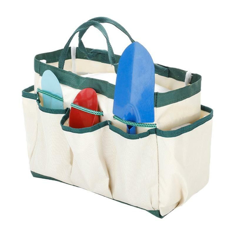 Gardening Tote Bag with Pockets for Handy Tools Spray Bottles Wear-Resistant