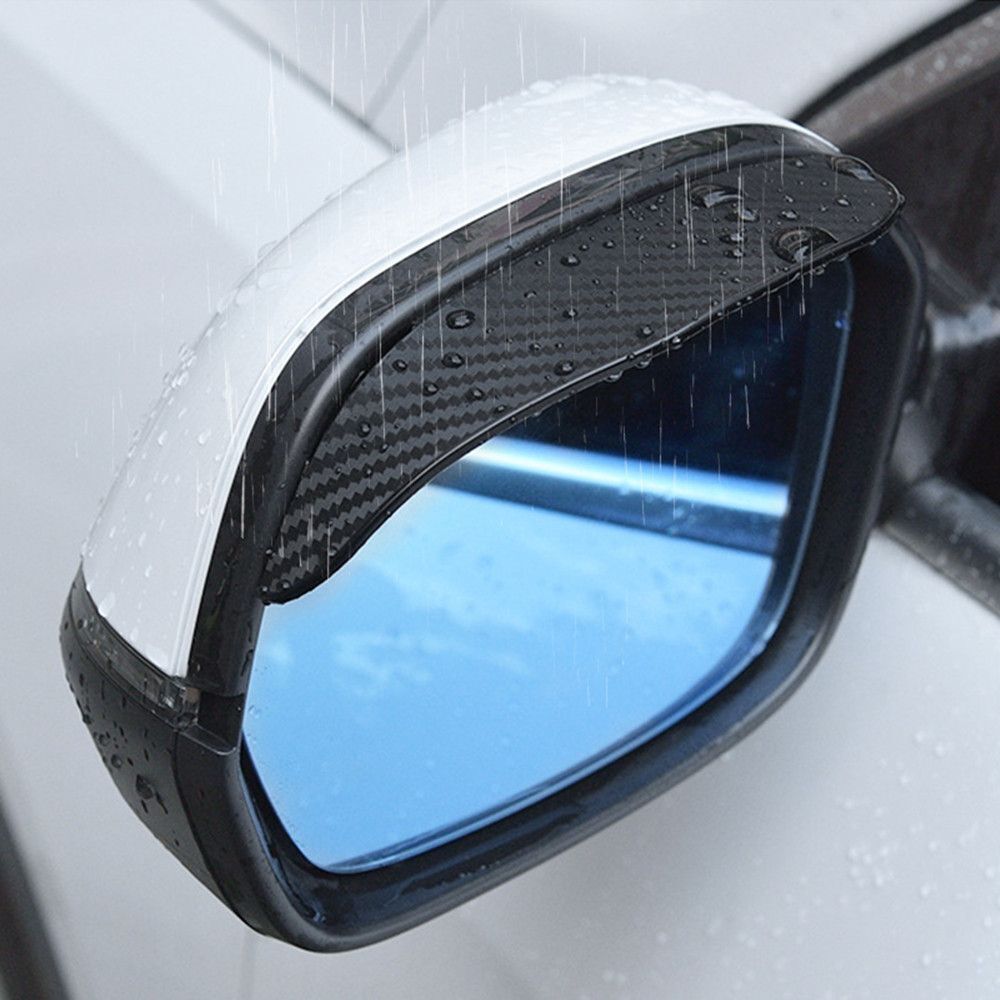 Carbon Fiber Rearview Mirror Rain Eyebrow Rear View Mirror Weather Visor