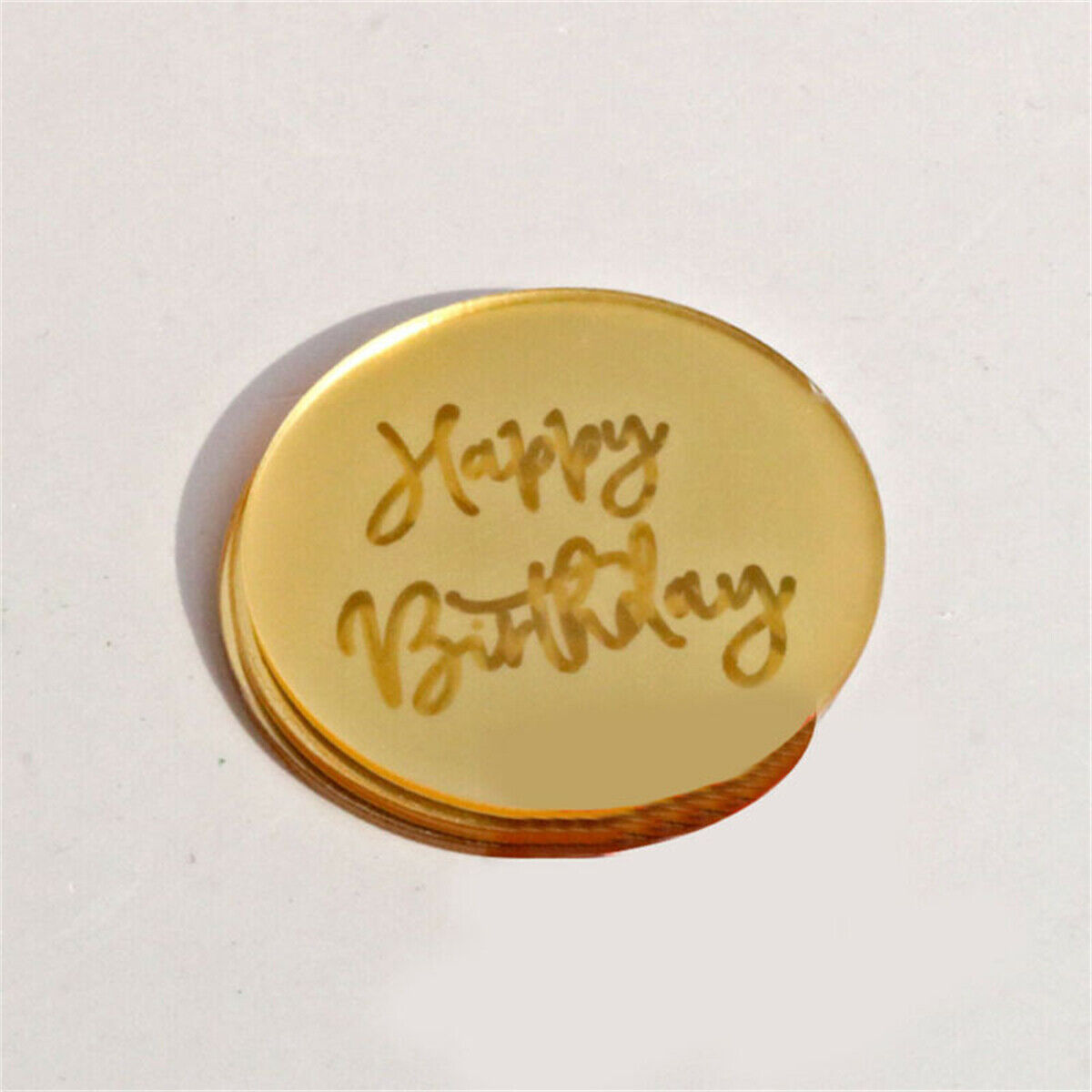 5Pcs Happy Birthday Cupcake Topper Acrylic for Birthday Party Cake Decoration