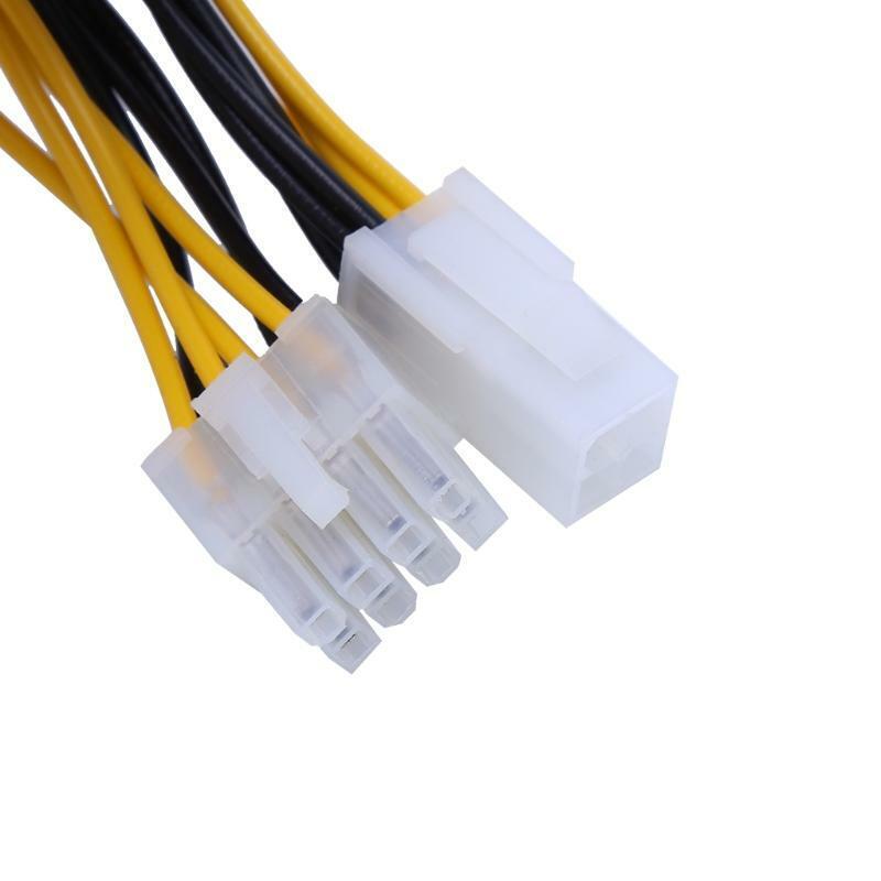 ATX 8Pin Female To 4Pin Male PC CPU Power Supply Extension Cord Connector Cable
