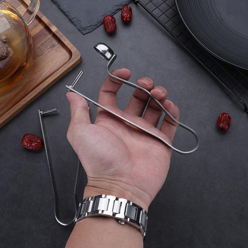 Stainless Steel Cherry Pitters Long Handle Fruit Corer Seed Remover Plum Sheller