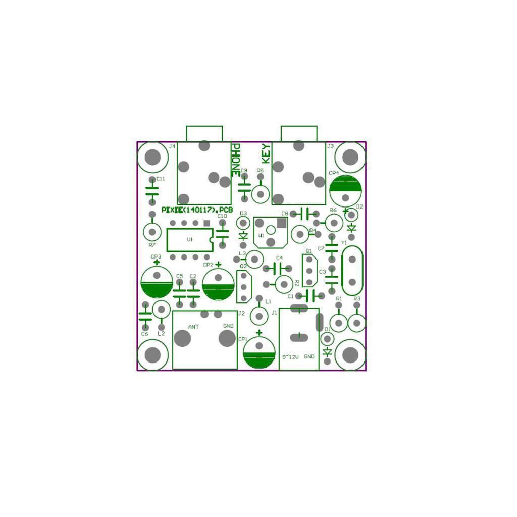 HAM RADIO 40M 9V-12V CW Shortwave Transmitter QRP Pixie Kit Receiver