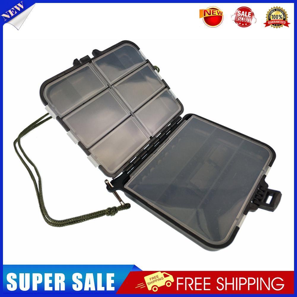 Multi Slots Fishing Tackle Box Portable Lure Hook Bait Storage Case (L)