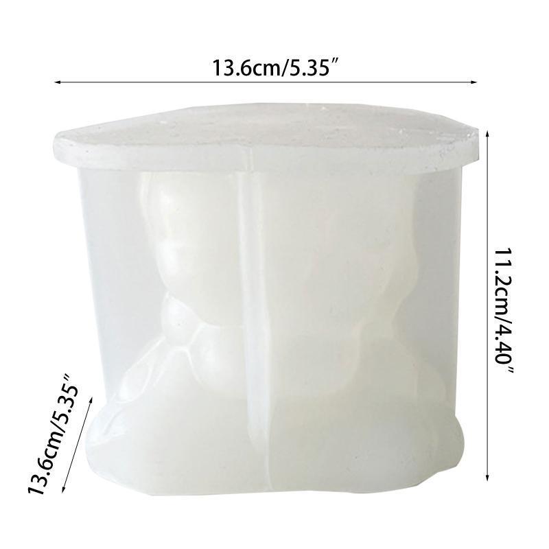 Silicone Candle Mold Cute Snow Monster Shape Soap Mold for DIY Aromatic Candle