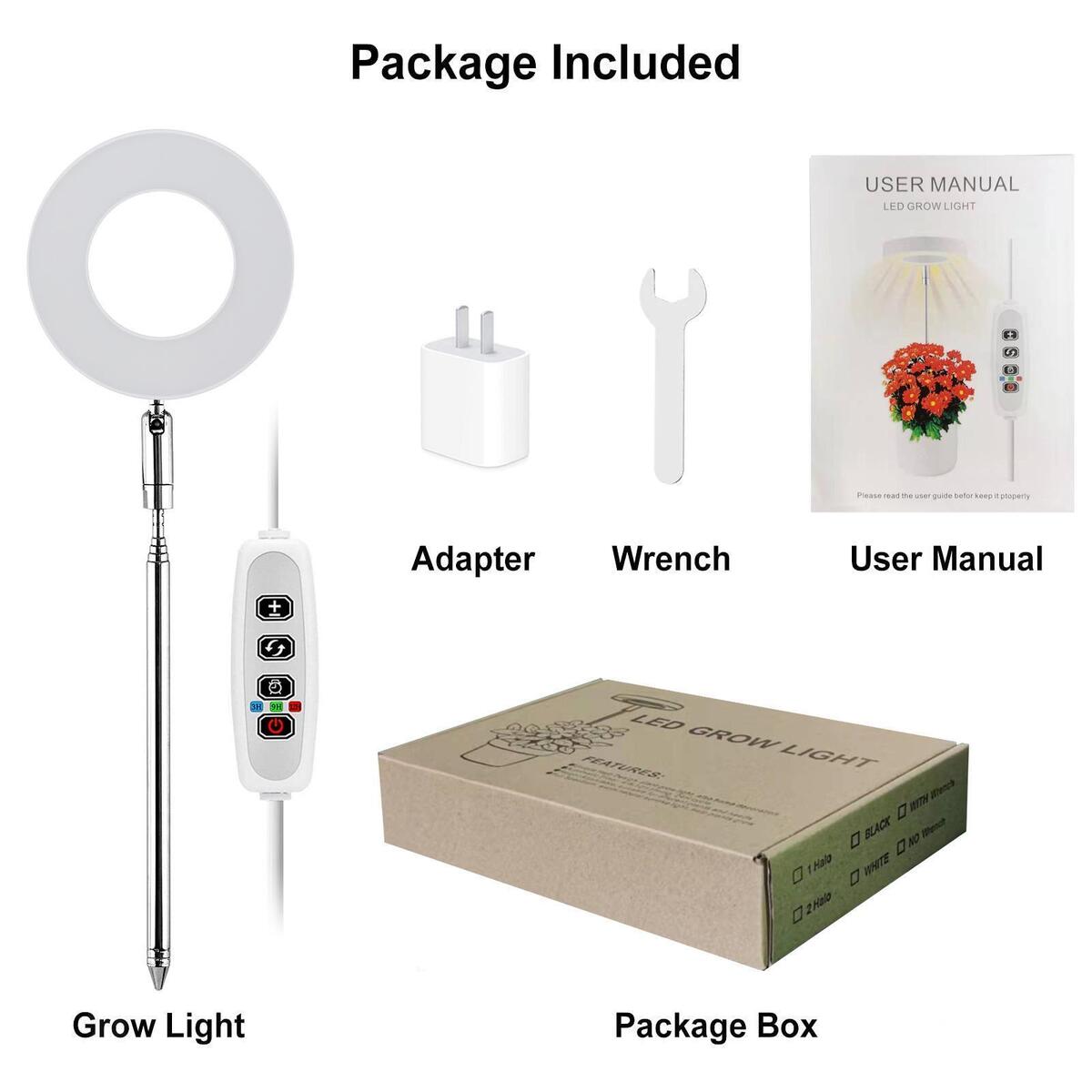 LED Growing Lamp Fixture 3/9/12H Timmer Grow Lights for Indoor Plants Potted