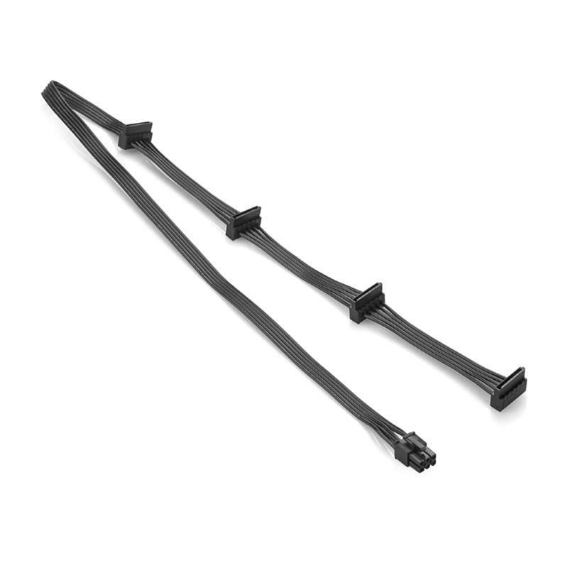 PCIE 6Pin Male 1 to 4 Sata Female Power Supply Splitter Cable for Corsair RM650X