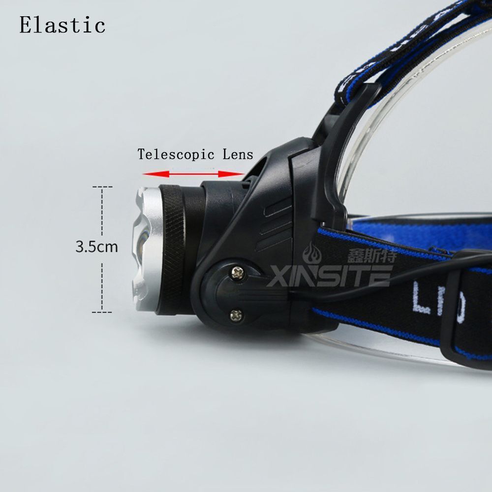 Fishing Flashlight Head Torch LED Headlamp Zoom Headlight Fishing Light