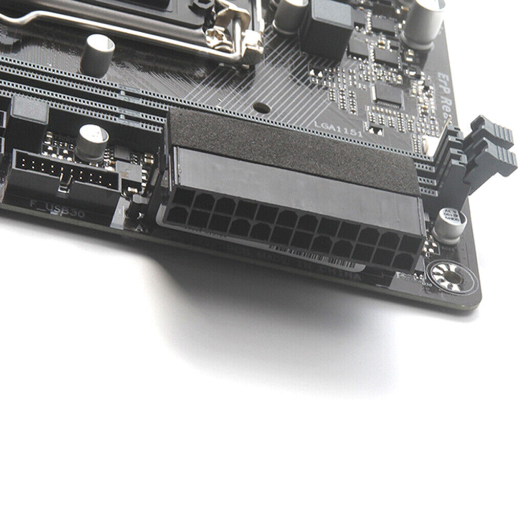 1Pcs ATX 24P Female to 24p Male 90 ° Angle Converter for Desktop PC