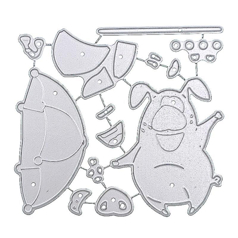 Lovely Pig Cutting Dies Set for Cards Scrapbooking and Stamps Album Card