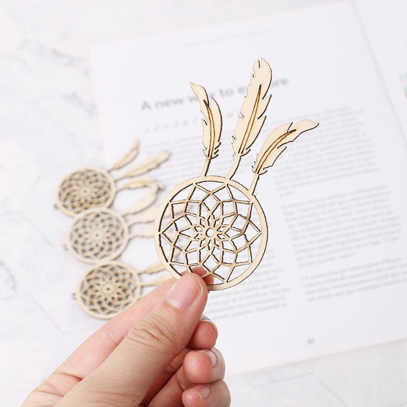 10 Pcs/Set Dreamcatcher Natural Wood Slice Photography Prop Christmas Home Decor
