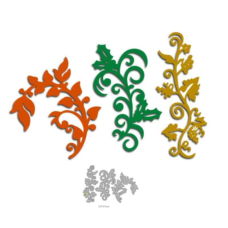 Swirls Vines Leaves Metal Cutting Dies Embossing Stencil DIY Scrapbook Template