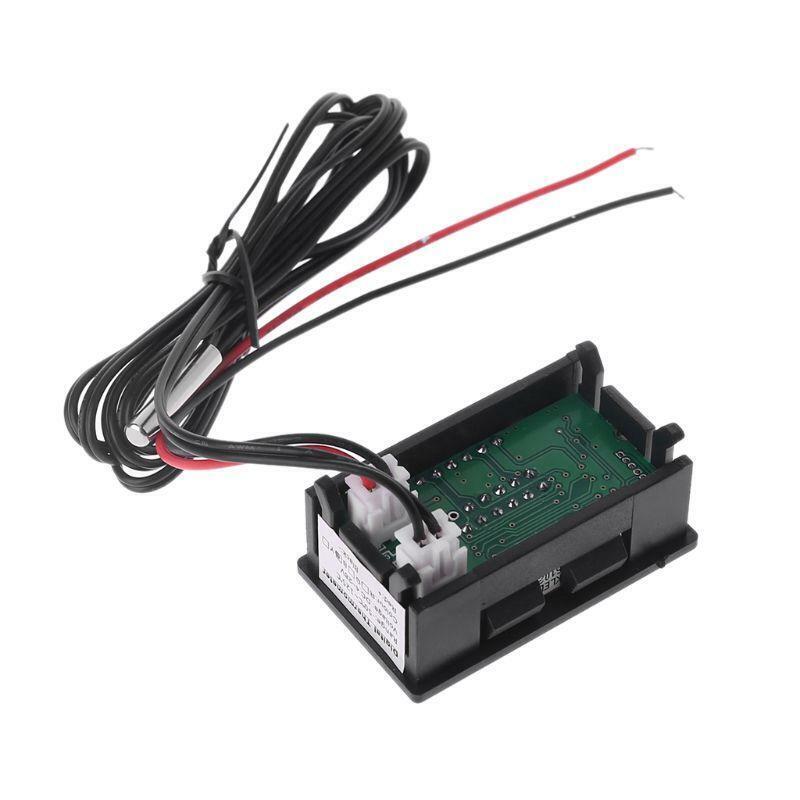 12V/24V LED Display Car Voltage & Water Temperature Gauge Voltmeter Thermometer