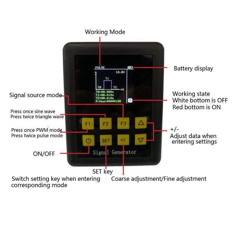 Adjustable Signal Generator Sources Built-in Battery Pwm Pulse Sine Wave Mode