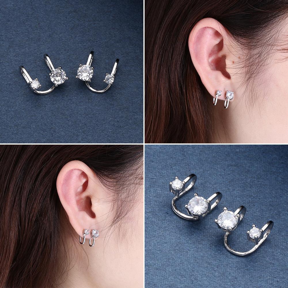 Gift Jewelry Zircon Ear Cuff No Pierced Non Piercing Earrings Tragus Earrings