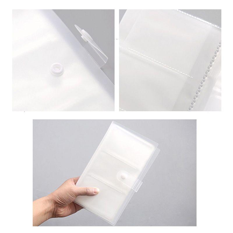 240 Slots Transparent PP Cover Business Card Book Large Capacity ID Holders Clip