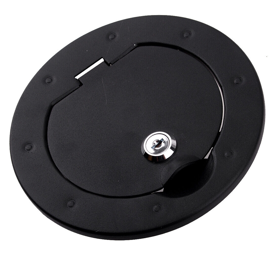 Locking Door Gas Cap Tank Fuel Filler Cover Trim Fit For Jeep Wrangler JK 07-18