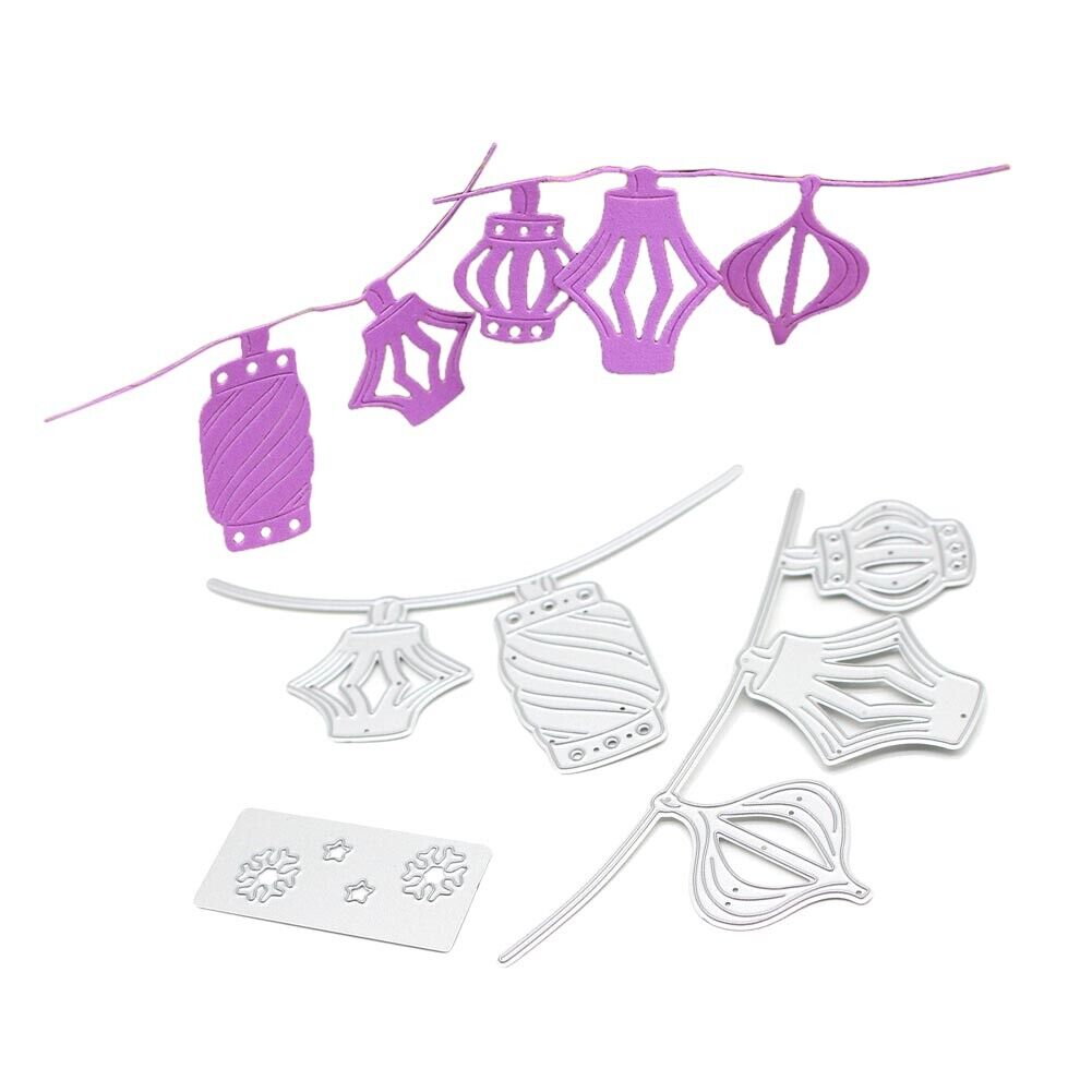 3pcs Conch Lantern Cutting Die Stencil Scrapbook Embossing Folder DIY Craft
