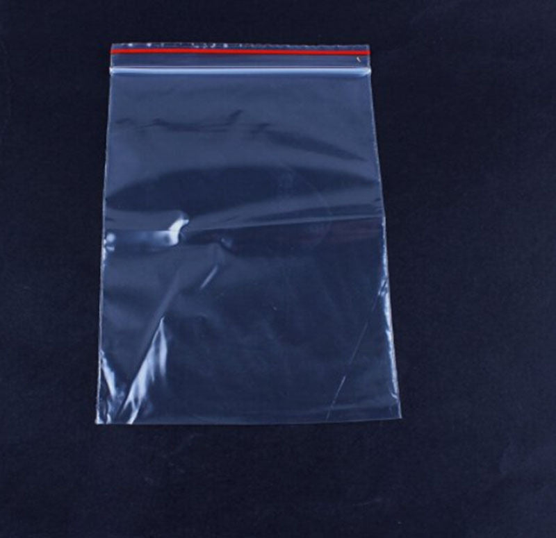 100 Small Clear Bags Plastic Poly Baggy Grip Self Seal Resealable Zip Lock