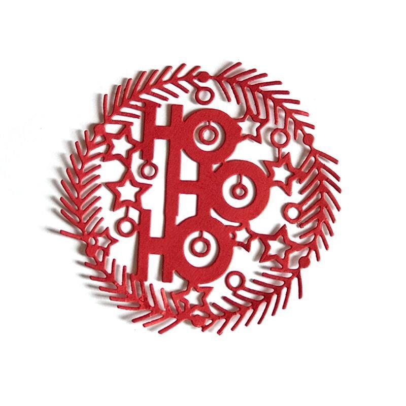 HO Christmas Circle Metal Cutting Dies Stencil DIY Scrapbooking Album Paper Card