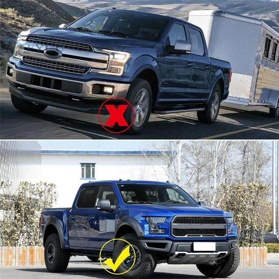 1pair Front Headlight Eyelid Molding Trim For Ford F150 15-19 Carbon Fiber Style
