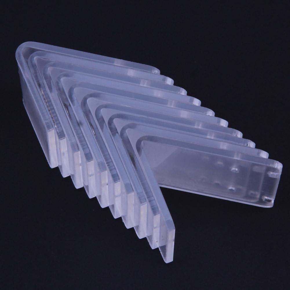 10pcs Clear Acrylic Earring Jewelry Display Rack Stand Holder+Protect Flim