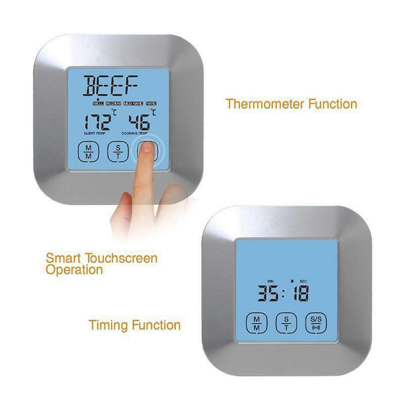 Cooking Thermometer with 3 WATERPROOF Stainless Steel Temperature Probes