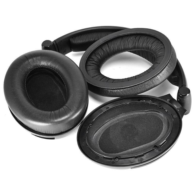 1 Pair Leather Replacement Earpad Cushion Round  Lambskin Cover for PC37X PC38X