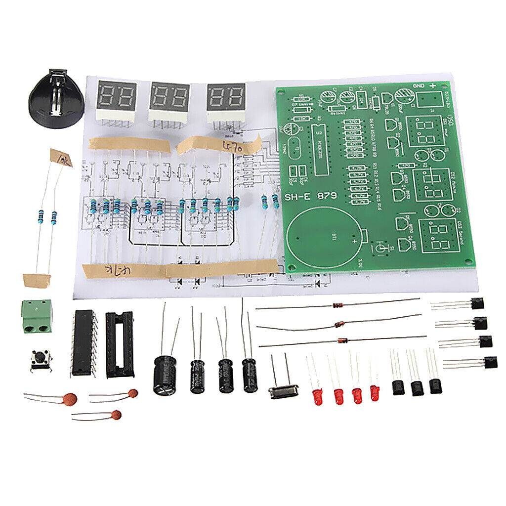 DIY PCB Electronic Clock   Board Set for 6  LED Clock