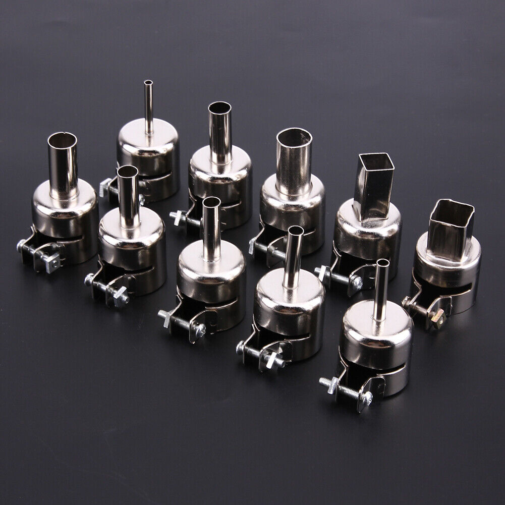 10Pcs Heat Gun Nozzles Solder Kit Set for 850 Hot Air Soldering Station
