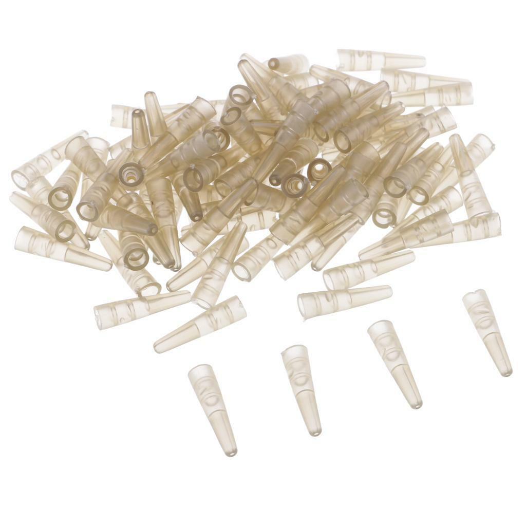 100 Pieces Carp Fishing Tail Rubber Tubes Cone for Safety 17mm