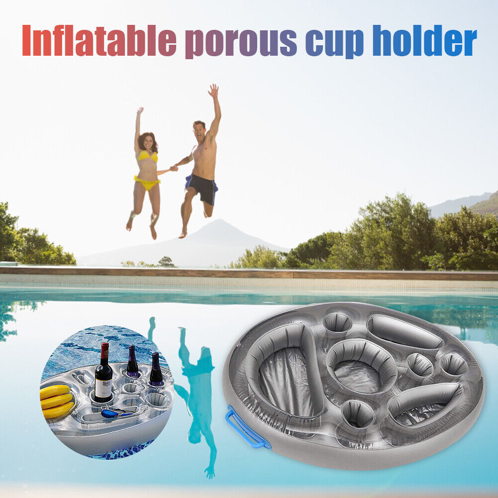 Summer Party Bucket Cup Holder Inflatable Pool Float Beer Drink Cooler Tool