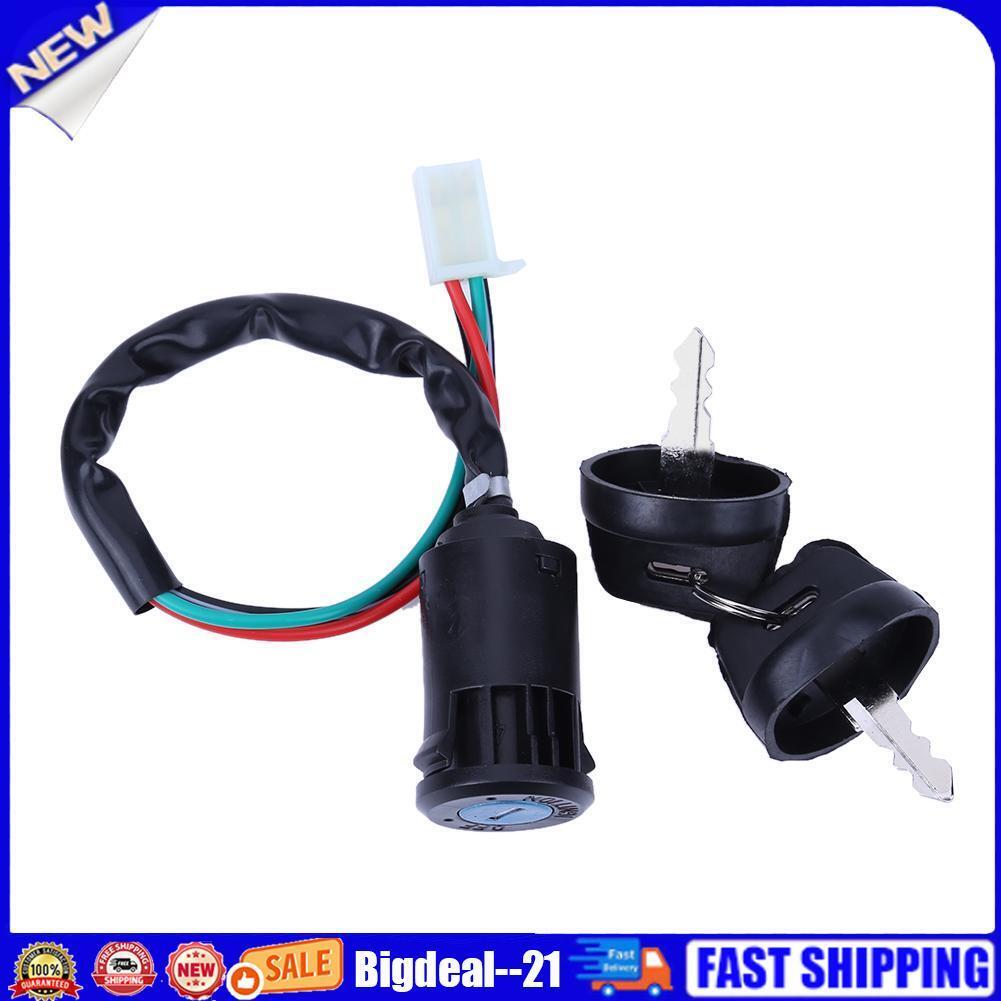 Motorbike ATV Key Ignition Switch 50 70 90 110 125 150 200 250 4 Wires Lock