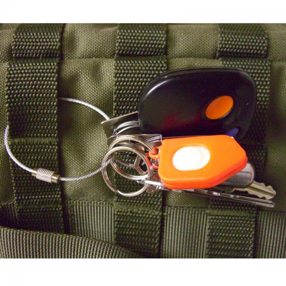Hot Sell Camping Hiking Outdoor Key Ring Wire Keychain Stainless Steel Cable