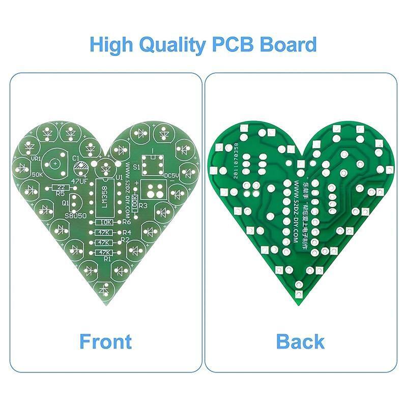 HBL-22  Heart Shape Breathing Lamp Kits 50.7x50.7mm Size Creative Gifts