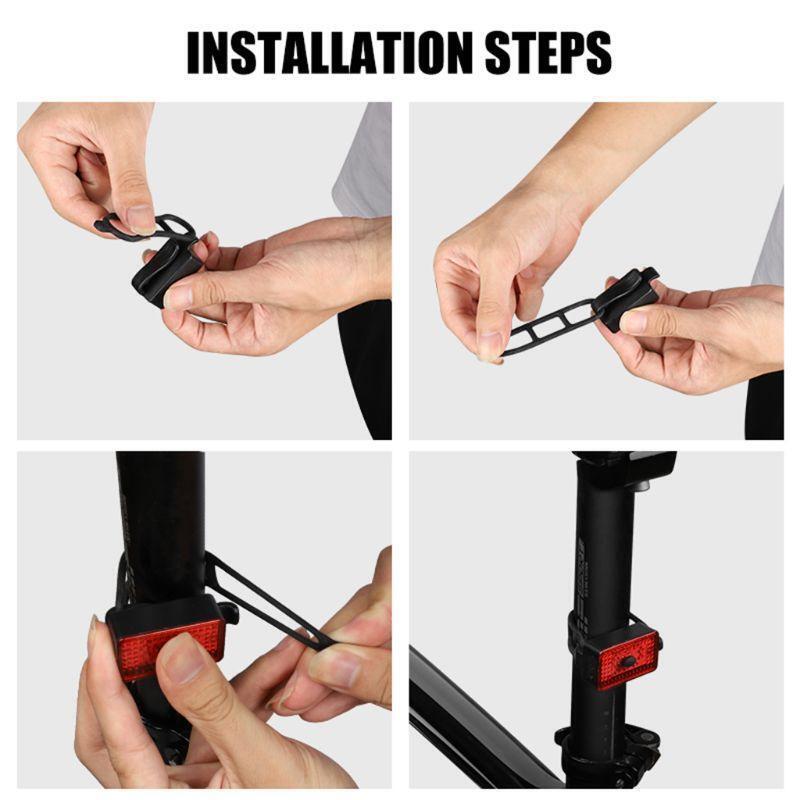 Bicycle Tail Light Mini Flashlight USB Charging Warning Lights Safety Taillight